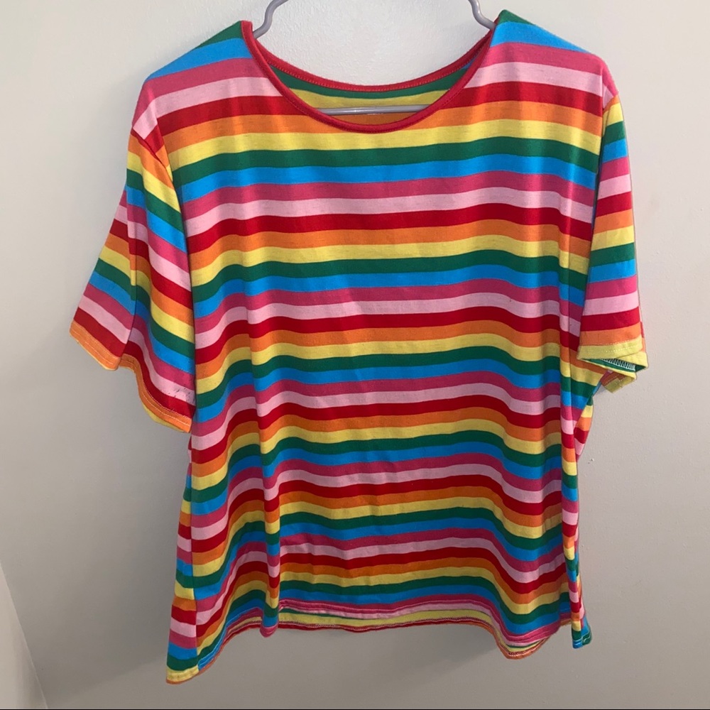 Rainbow Striped Tee